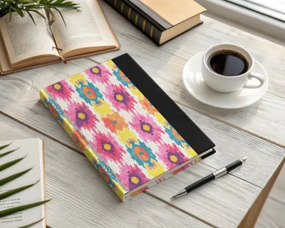 Vibrant Floral Pattern Hardcover Notebook for Daily Use