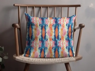 Vibrant Colorful Abstract Pattern Decorative Pillow