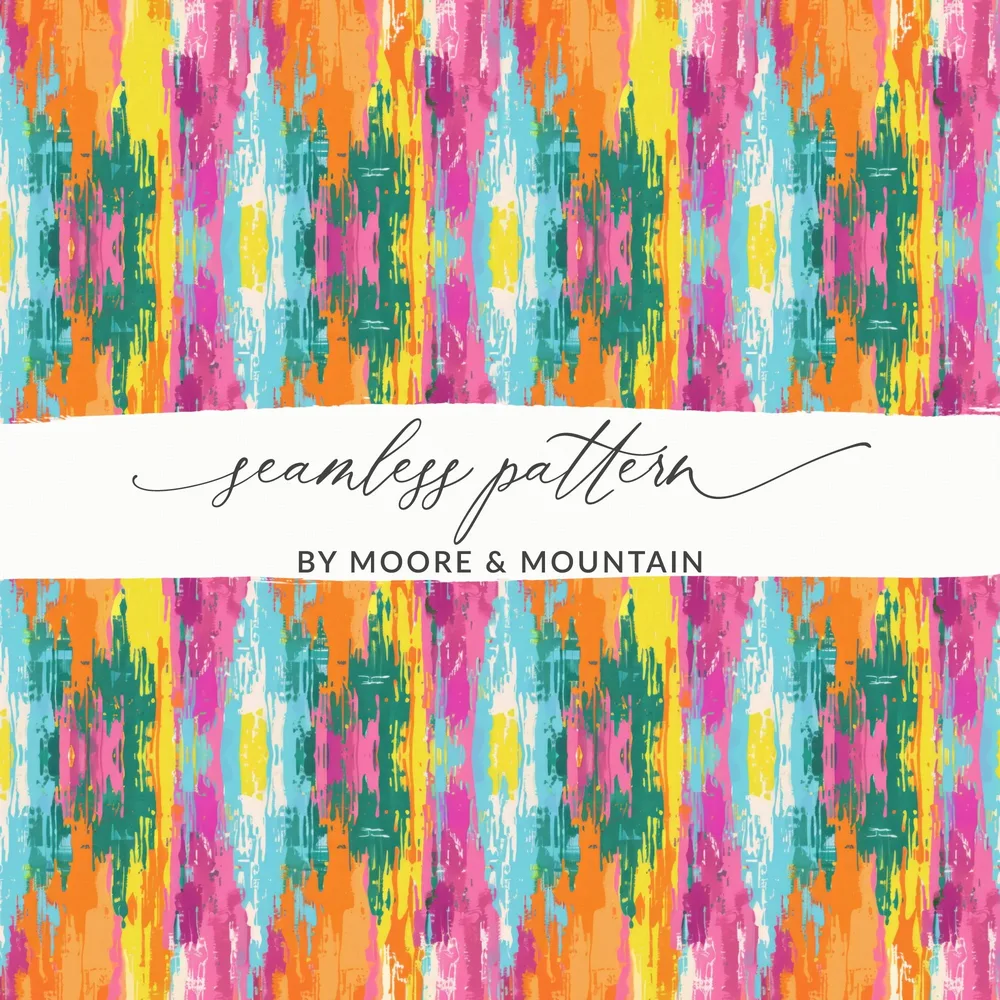 Vibrant Abstract Seamless Pattern by Moore & Mountain