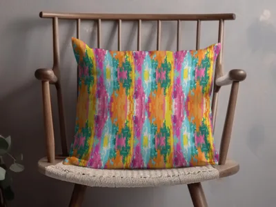 Vibrant Multicolor Abstract Pattern Pillow Cover