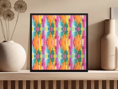Vibrant Abstract Multicolored Art Print For Home Decor