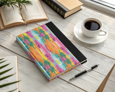 Colorful Abstract Pattern Hardcover Journal Diary
