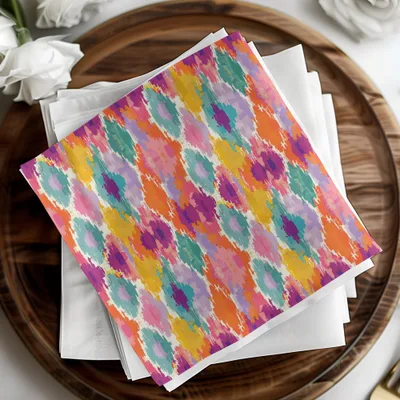 Vibrant Multicolor Abstract Pattern Napkin Set