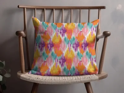 Vibrant Multicolor Abstract Pattern Throw Pillow