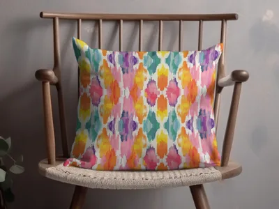 Vibrant Multicolor Abstract Pattern Throw Pillow
