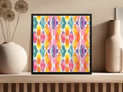 Vibrant Colorful Abstract Pattern Wall Art Poster Decor