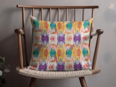 Colorful Geometric Pattern Decorative Pillow Product