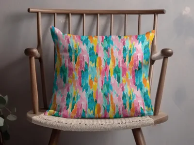 Vibrant Abstract Pattern Decorative Pillow for Home Decor