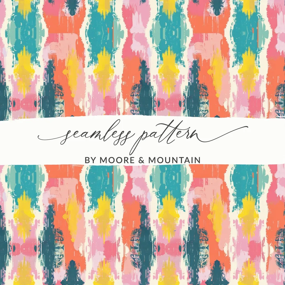 Vibrant Abstract Seamless Pattern by Moore Mountain