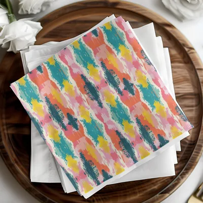 Vibrant Abstract Multicolor Design Decorative Napkins