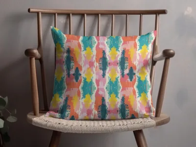 Vibrant Abstract Multi-Colored Decorative Cushion Pillow