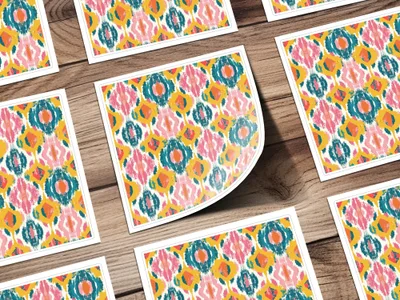 Vibrant Abstract Pattern Art Deco Style Print product