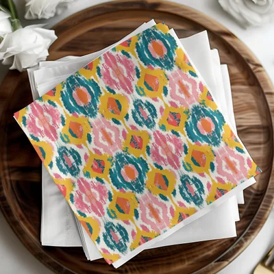 Vibrant Abstract Pattern Cloth Napkin Set for Dining
