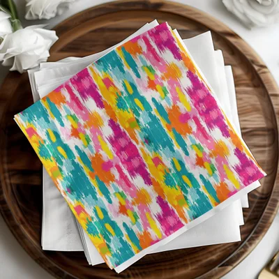 Colorful Abstract Pattern Design Vibrant Cloth Napkin
