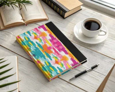 Vibrant Abstract Art Hardcover Notebook for Daily Use