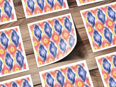 Colorful Abstract Pattern Design Sticker Sheets