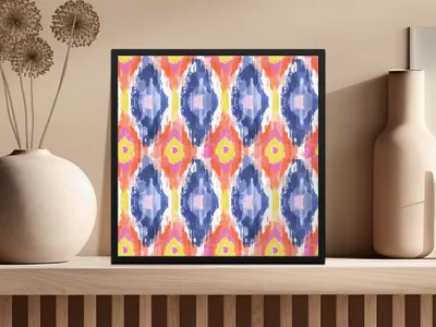 Vibrant Abstract Art Print Framed for Modern Home Decor