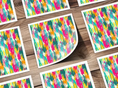 Colorful Abstract Brushstroke Art Sticker Sheet