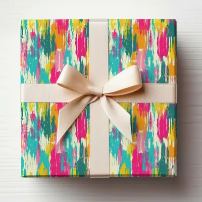 Vibrant Abstract Pattern Gift Wrap Surprise Box