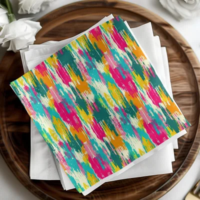 Vibrant Multicolor Abstract Pattern Napkin Product