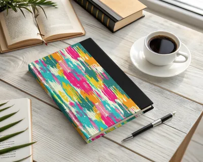 Vibrant Abstract Design Hardcover Journal Notebook