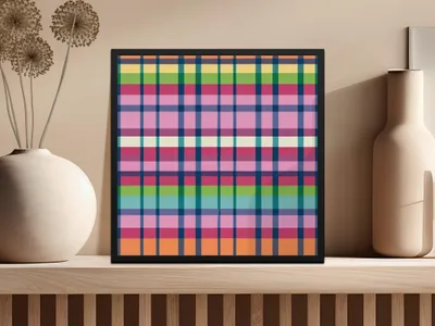 Colorful Plaid Digital Paper, Seamless Tartan Pattern, Digital Fabric Design, Scrapbooking Paper, Pastel Plaid Pattern, Digital Product - Moore and Mountain