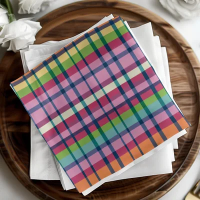 Colorful Plaid Digital Paper, Seamless Tartan Pattern, Fabric Print, Scrapbook Paper, Commercial Use, Digital Download, Two Scales - Moore and Mountain
