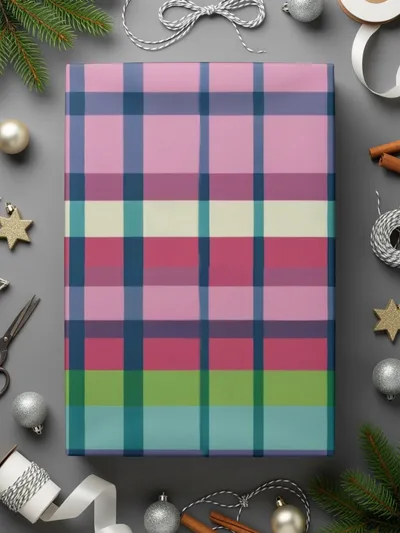 Colorful Plaid Digital Paper, Seamless Tartan Pattern, Fabric Print, Scrapbook Paper, Commercial Use, Digital Download, Two Scales - Moore and Mountain