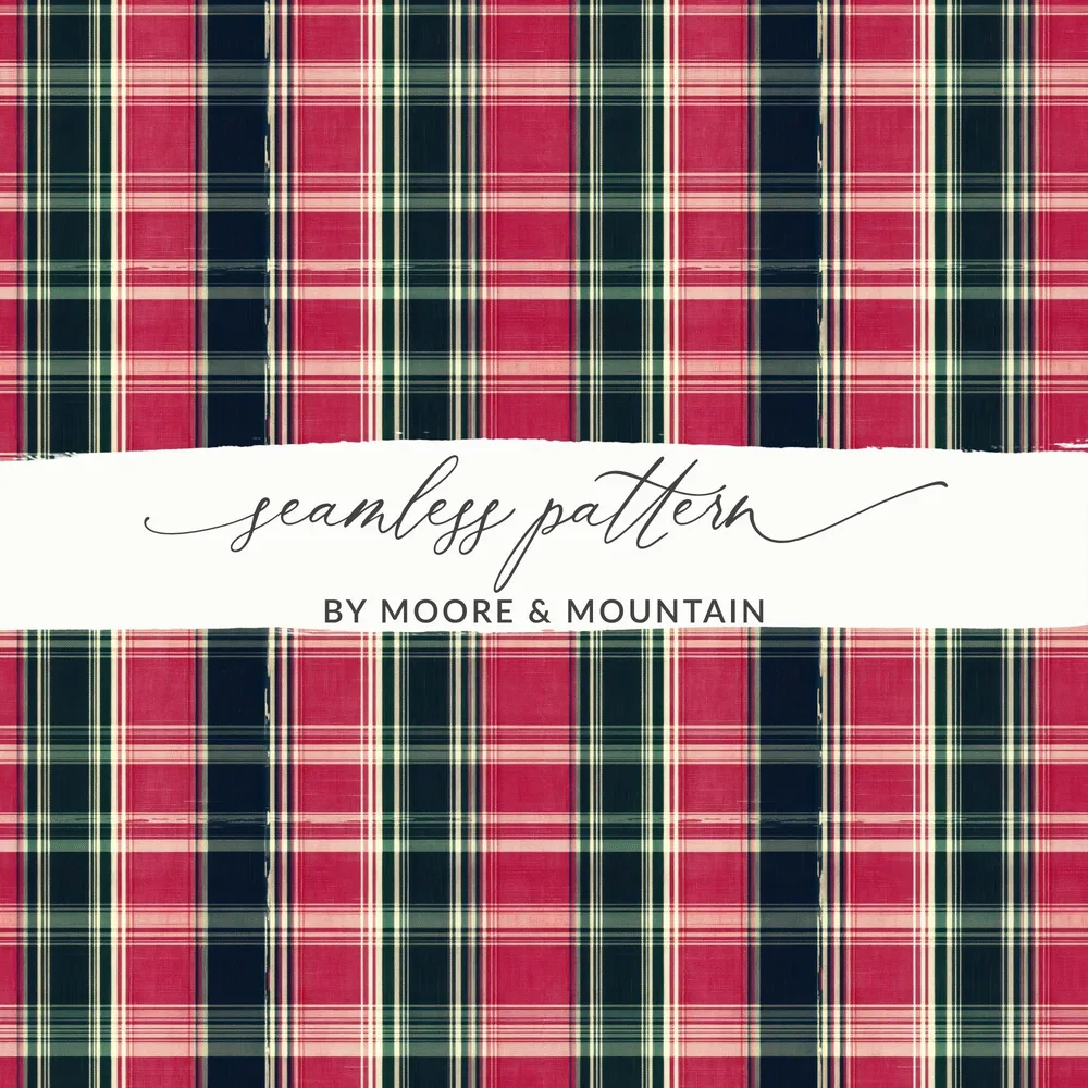 Colorful Plaid Digital Texture Graphic for Backgrounds Digital - Moore and Mountain