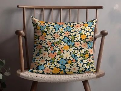 Colorful Floral Pattern Throw Pillow for Home Decor