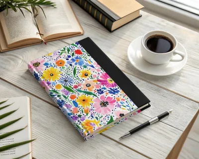 Colorful Spring Watercolor Floral Pattern, Summery Floral Background With Dots - Moore and Mountain
