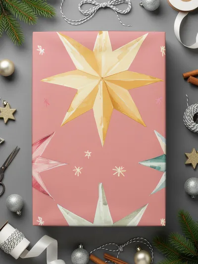 Colorful Star Pattern T-Shirt, Seamless Star Digital Paper, Holiday Fabric Design, Celestial Stars Print, Gift Wrap Design, Star T Shirt - Moore and Mountain