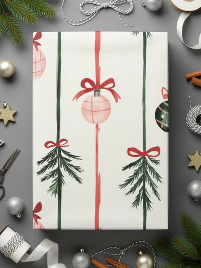 Coquette Christmas Festive Holiday Seamless Pattern Digital Download - Christmas Decoration Design - Moore and Mountain