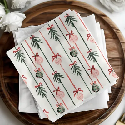 Coquette Christmas Festive Holiday Seamless Pattern Digital Download - Christmas Decoration Design - Moore and Mountain