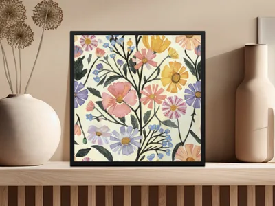 Cottageceore Seamless Floral Pattern Yellow Spring Flower Seamless Pattern - Moore and Mountain