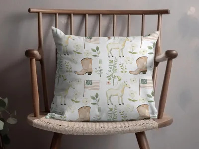 American Western Themed Decorative Throw Pillow