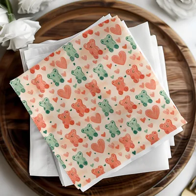 Cute Bears Heart Seamless Pattern Digital, Valentines Day, Scrapbook Paper, Fabric Design, Kids Room Decor, Commercial Use - Moore and Mountain