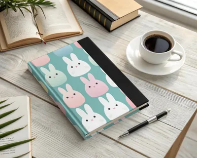 Cute Bunny Seamless Pattern Digital Paper, Pastel Rabbit Repeat Pattern File Download, Kawaii Bunny Fabric Design, Kid Room Digital Design - Moore and Mountain