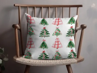 Cute Colorful Christmas Tree Pattern Holiday Season Image Digital - Moore and Mountain