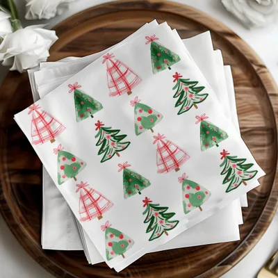 Cute Colorful Christmas Tree Pattern Holiday Season Image Digital - Moore and Mountain