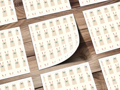 Cute Llama Digital Pattern, Seamless Repeat Design, Animal Print, Digital Download for Fabric, Scrapbooking, Backgrounds - Moore and Mountain