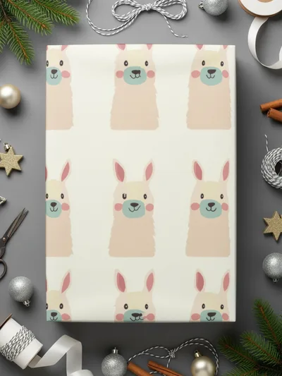 Cute Llama Digital Pattern, Seamless Repeat Design, Animal Print, Digital Download for Fabric, Scrapbooking, Backgrounds - Moore and Mountain