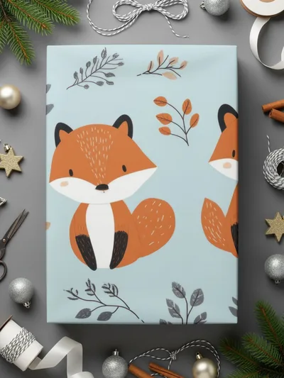 Cute Woodland Animals Digital Paper, Seamless Pattern Designs, Fox Squirrel Bear, Nursery Decor, 12x12 JPEG Files for Fabric Print - Moore and Mountain