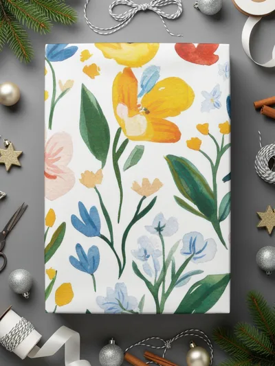 Cutesy Watercolor Floral Pattern Ditsy Summery Floral Background Spring Painted Easter Floral - Moore and Mountain