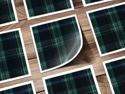 Dark Blue And Green Color Men's Seamless Tartan Pattern - Moore and Mountain