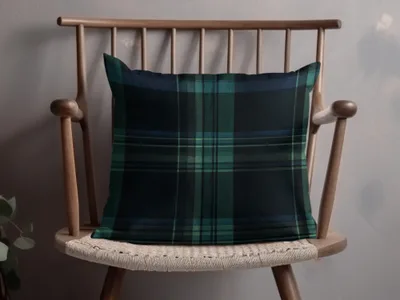 Dark Blue And Green Color Men's Seamless Tartan Pattern - Moore and Mountain