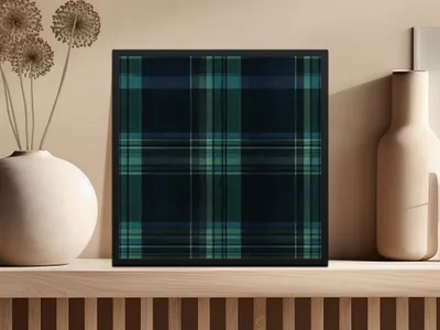 Dark Blue And Green Color Men's Seamless Tartan Pattern - Moore and Mountain
