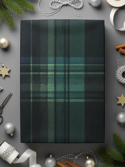 Dark Blue And Green Color Men's Seamless Tartan Pattern - Moore and Mountain