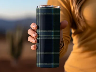 Dark Blue And Green Seamless Tartan Pattern Digital - Moore and Mountain