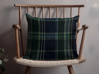 Dark Blue And Green Seamless Tartan Pattern Digital - Moore and Mountain